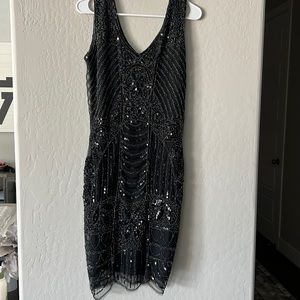 Sequin little black dress